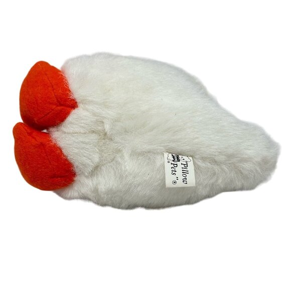 Dakin Goose Bumps Pillow Pets Plush 38-0007 1982 White Orange Felt 9 Inch - Picture 5 of 9